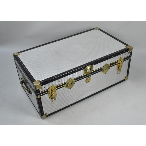 517 - A Metal Flight Case Containing Various Tassels, Cushion etc, 90cm Wide