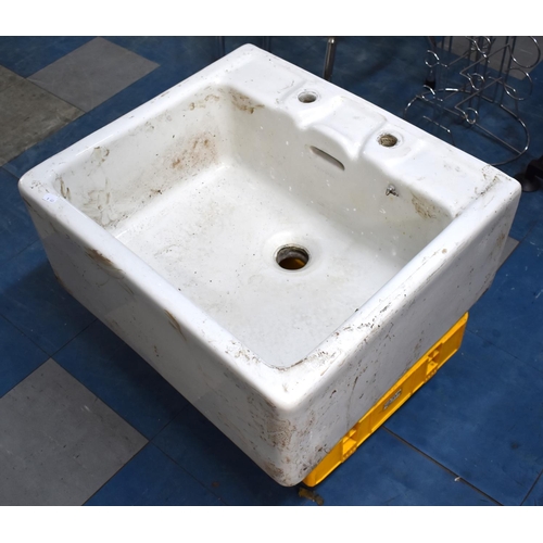 520 - A White Glazed Belfast Sink, 61x54cm