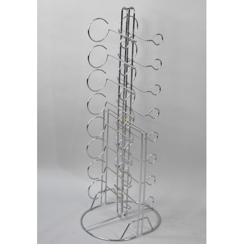 522 - A Metal Sixteen Bottle Wine Rack, 93cm high