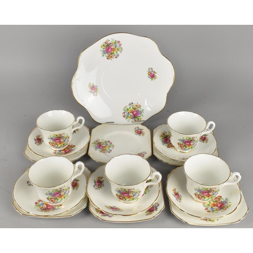 532 - A Floral Decorated Tea Set