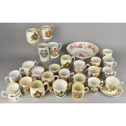 546 - A Collection of Commemorative China to Comprise WWI Peace Mug and Tumbler, George V, George VI, Eliz... 