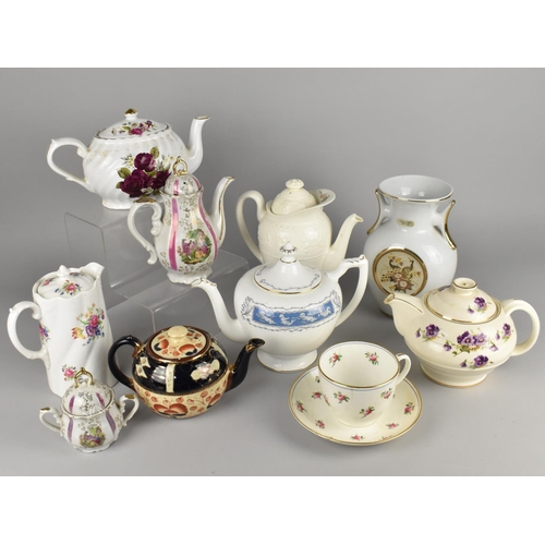 547 - A Collection of Various Ceramic Tea and Coffee Pots to Include Coalport Revelry, Wedgwood Mayfair et... 