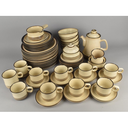 550 - A Denby Sahara Service to Comprise Plates, Bowls, Cups, Saucers etc (Various Condition)