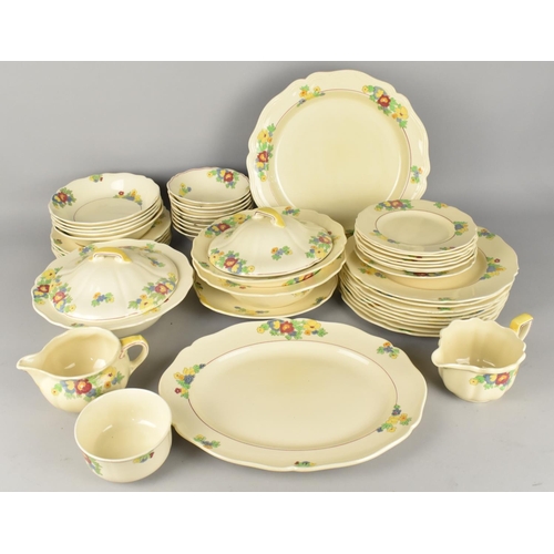 551 - A Royal Doulton Minden Dinner Service to Comprise Tureens, Plates, Platter etc (Various Condition)