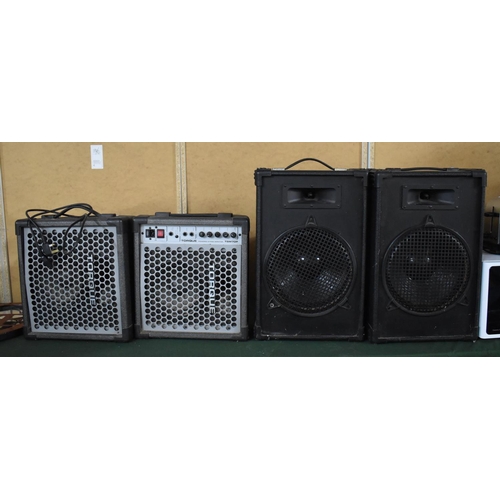 562 - A Torque Powered Stage Monitor and Speaker Together with Two Further Speakers (unchecked)