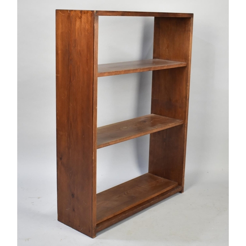 593 - A Mid 20th Century Oak Two Shelf Open Bookcase, 66cms Wide