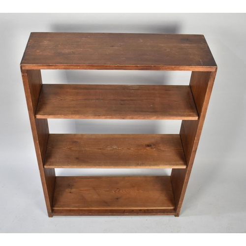 593 - A Mid 20th Century Oak Two Shelf Open Bookcase, 66cms Wide