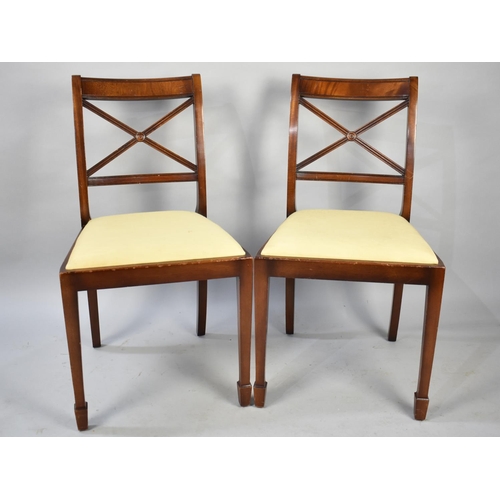 621 - A Pair of Mahogany Framed Side Chairs