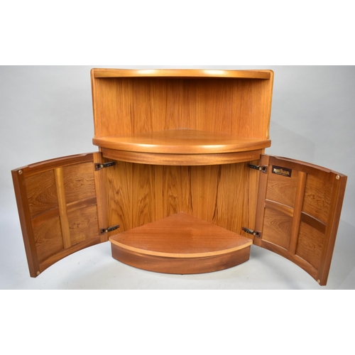 643 - A Mid Century Nathan Teak Corner Cupboard with Open Store to Cupboard Base, 75cm High