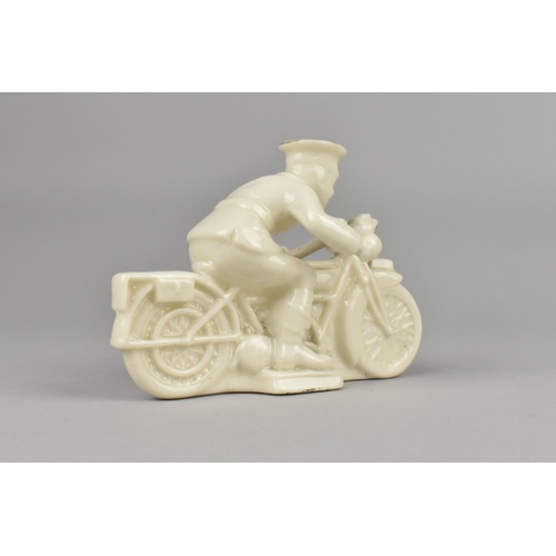 50 - An Arcadian China Crested Ware Model of a Dispatch Rider, 12cms Wide