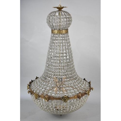 563 - A Reproduction French Style Ballroom Chandelier, 115cms High Approx