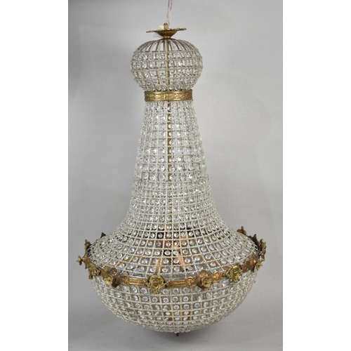 564 - A Reproduction French Style Ballroom Chandelier, 115cms High Approx