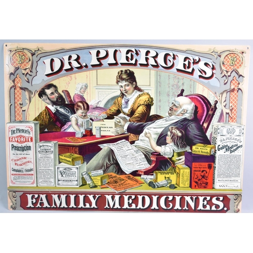 203 - A Reproduction Sign Printed on Tin, Dr Pierce's, 70x50cms