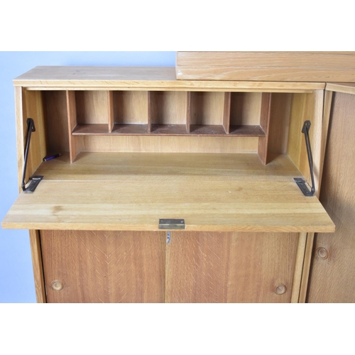 476 - Three Mid Century Units to Comprise Bureau Cabinet, Corner Cabinet and Further Cabinet