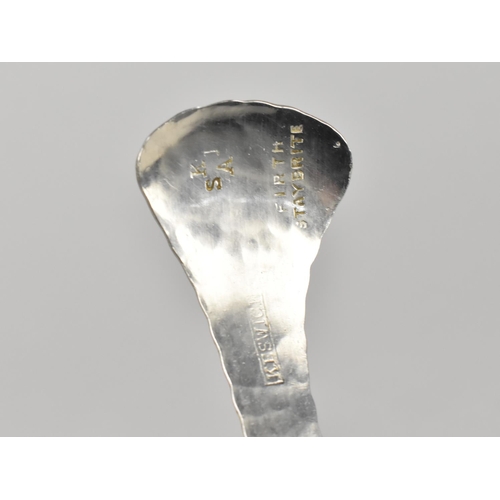 15 - A Keswick School of Industrial Art Hammered Tea Caddy Spoon inscribed 'Firth Staybrite'