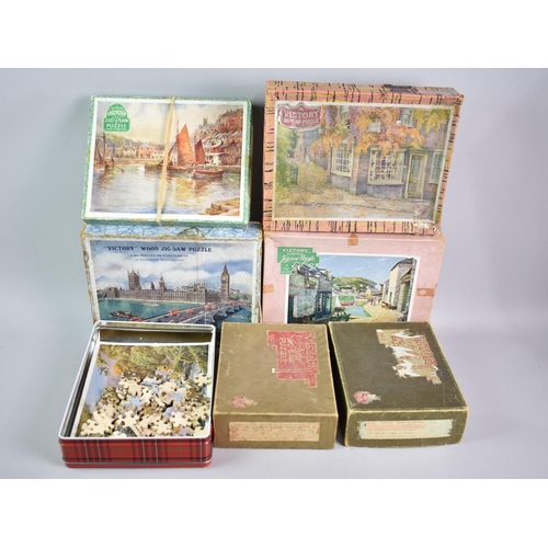 193 - A Collection of Seven Vintage Jigsaw Puzzles, Unchecked