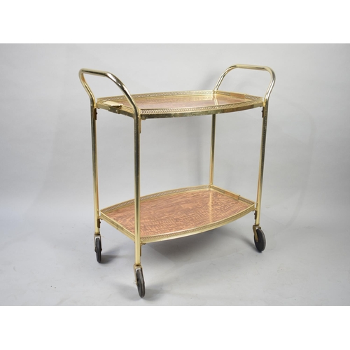 459 - A Mid/Late 20th Century Tray Top Two Tier Trolley