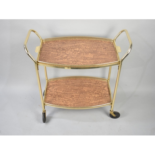 459 - A Mid/Late 20th Century Tray Top Two Tier Trolley