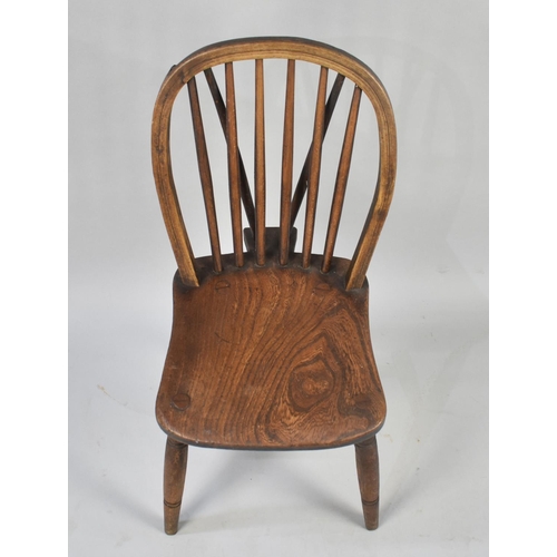 470 - A Late 19th Century Elm Seated Kitchen Chair