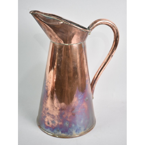 65 - A Late 19th/Early 20t Century Copper Ewer, 32cms High