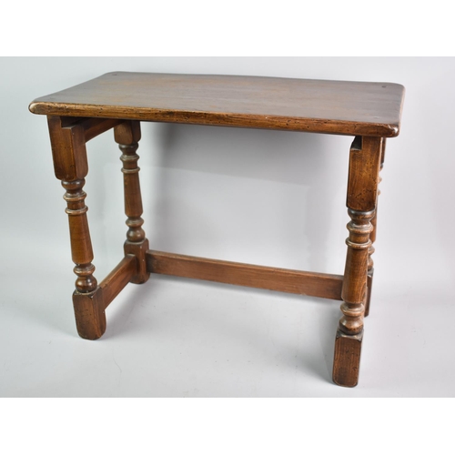 84 - A Mid 20th Century Oak Rectangular Occasional Table, Formerly Largest of Nest of Three, 61cms Wide