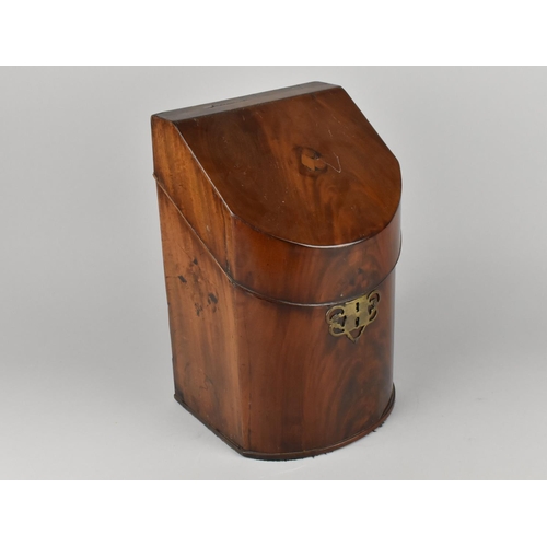 1 - A 19th Century Mahogany Knife Box, Now without Interior, 21x18x33cms High