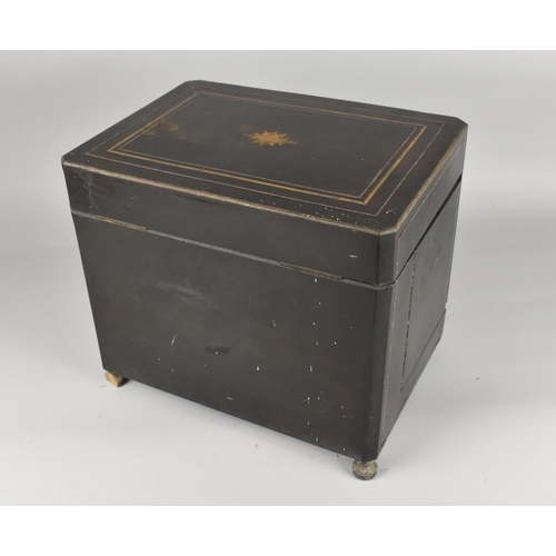 2 - A 19th Century Coromandel Fitted Decanter Box with Hinged Top and Front Flanked by Carrying Handles ... 