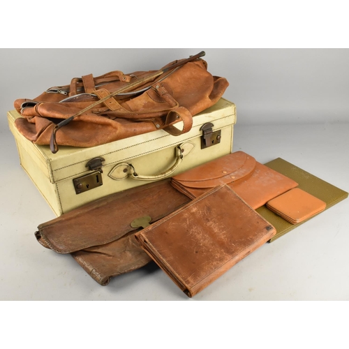 447 - A Early/Mid 20th Century Leather Ladies Travel Case Together with Various Other Early 20th Century L... 