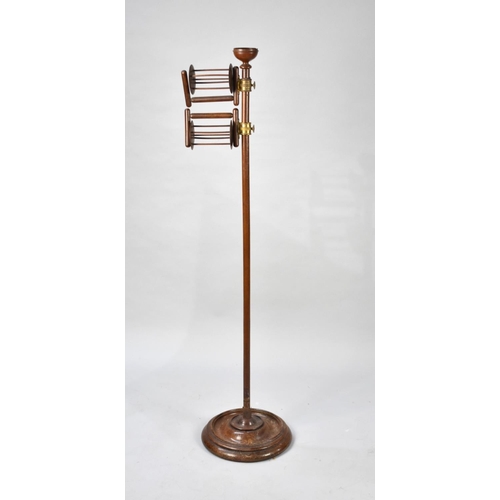 73 - A 19th Century Mahogany and Brass Two Drawer Wool Winder Stand