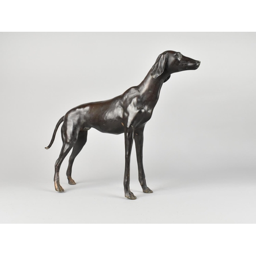 93 - A Bronze Study of a Hound, 27cms High