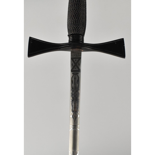 95 - A Masonic Ceremonial Dress Sword by Wilkinsons Sword with Sheath, Blade 71cms Long