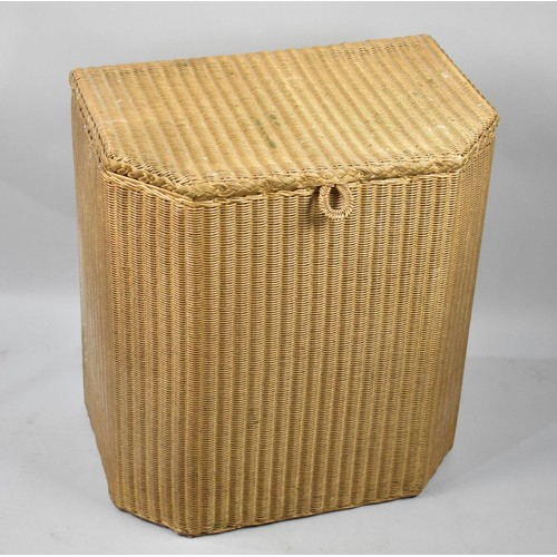 518 - A Gilt Lloyd Loom 'Lusty' Lift Top Linen Box, 49cms Wide and 53cms High