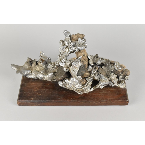 139 - A Mounted Artifact, Salvaged from The 1984 Summit Tunnel Fire, Details to Base, 29cms Wide