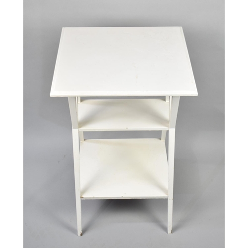 184 - A White Painted Side Table, 68cms High