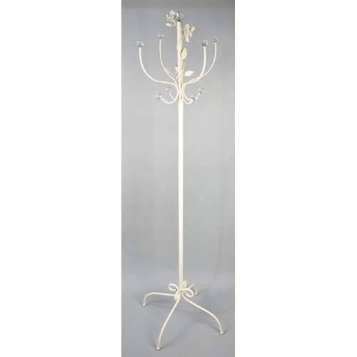 491 - A Cream Painted Hat and Coat Stand