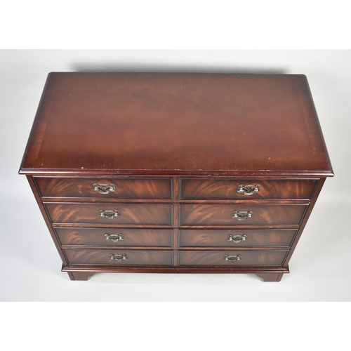 77 - A Mahogany Chest of Four Long Drawers,82x41x67.5cms High