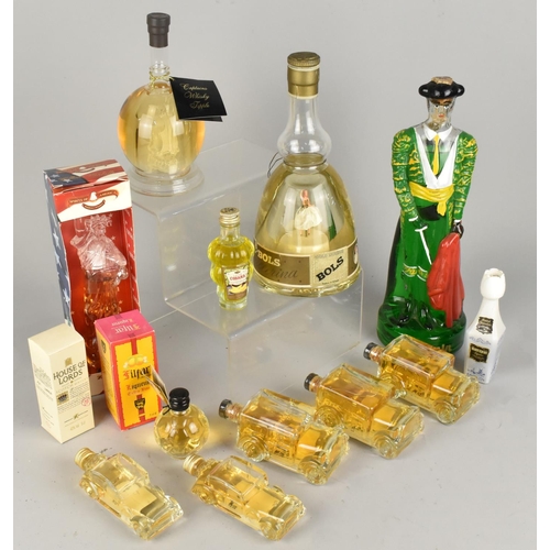 A Collection of Various Novelty Miniature Spirit Bottles by Marks and ...
