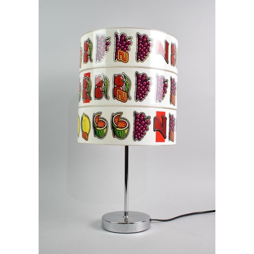 226 - A Modern Table Lamp with Fruit Machine Reel Shade