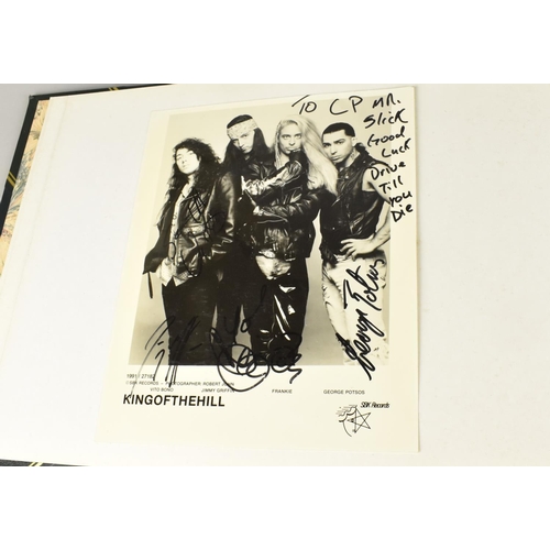 232 - Two Albums Containing Publicity Photographs for Various Bands and Artists, Some Signed