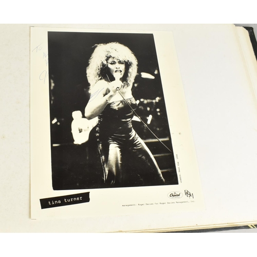 232 - Two Albums Containing Publicity Photographs for Various Bands and Artists, Some Signed