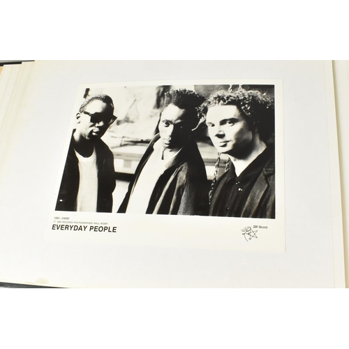 232 - Two Albums Containing Publicity Photographs for Various Bands and Artists, Some Signed