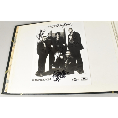 232 - Two Albums Containing Publicity Photographs for Various Bands and Artists, Some Signed