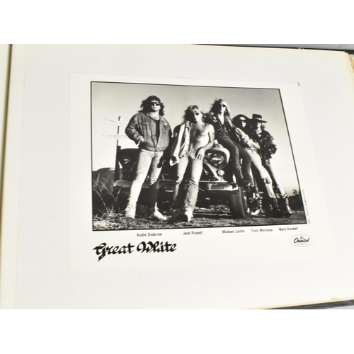 232 - Two Albums Containing Publicity Photographs for Various Bands and Artists, Some Signed