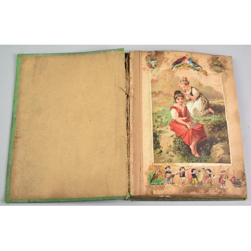 31 - A Victorian Scrapbook Containing Decoupage, Pages from Books, Pressed Flowers Etc