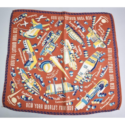 33 - A 1939 Silk Scarf, A Souvenir of The New York Worlds Fair