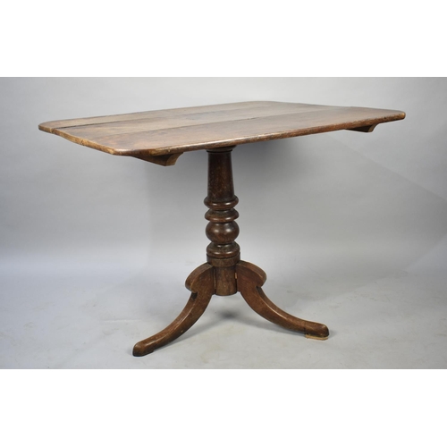 511 - A 19th Century Rectangular Snap Top Tripod Table, 98cms by 76cms