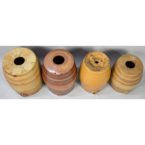 516 - A Collection of Four Vintage Stoneware Barrels, No Taps