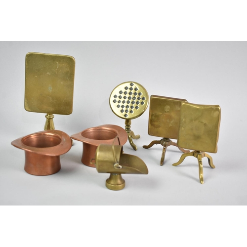 77 - A Collection of Late Victorian/Edwardian Brass and Copper Items to include Two Top Hats, Snap Top Ta... 