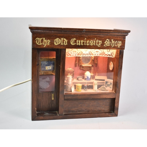 19 - A Mid 20th Century Novelty Illuminating Diorama 'The Old Curiosity Shop' Working Order, 26cms Wide a... 