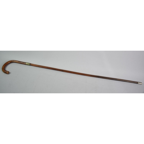 27 - An Edwardian Sword Stick with Turned Tapering Shaft, 91cms Long